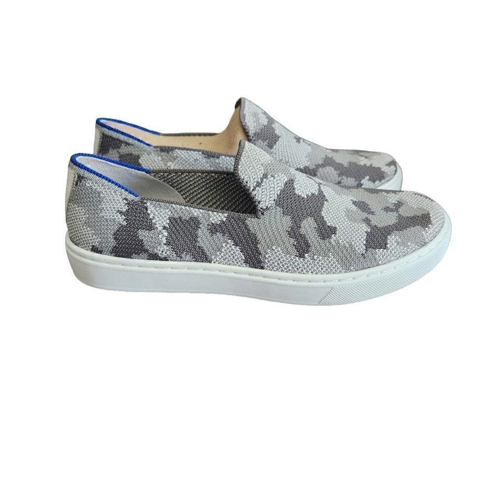 Rothy's The Kid Sneaker Slip On Size 3 Grey Camo New